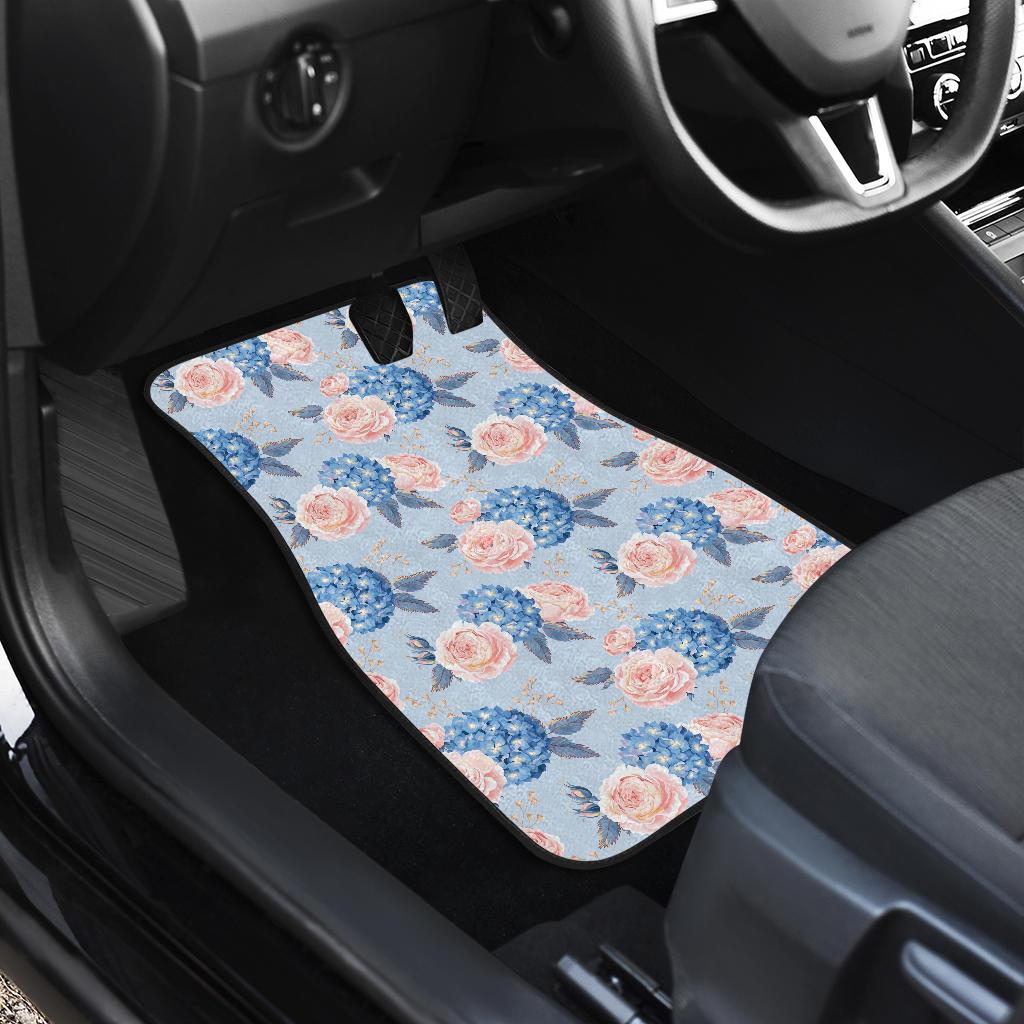 Hydrangea Pattern Print Design HD06 Car Floor Mats-JorJune