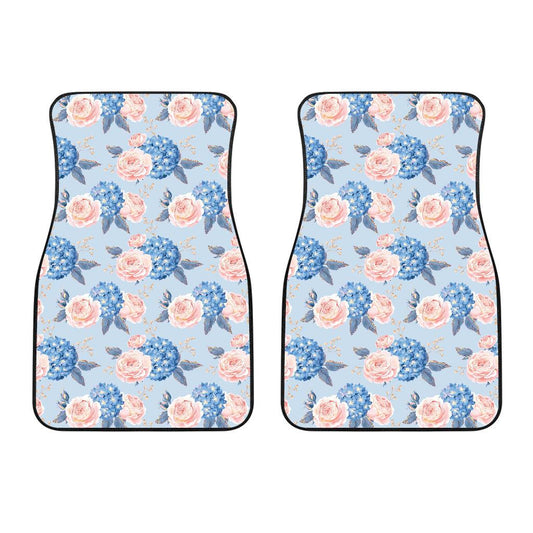 Hydrangea Pattern Print Design HD06 Car Floor Mats-JorJune