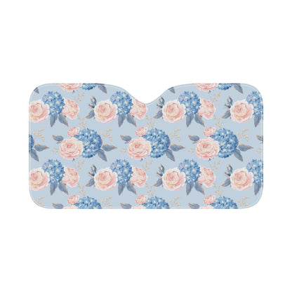 Hydrangea Pattern Print Design HD06 Car Sun Shade-JorJune