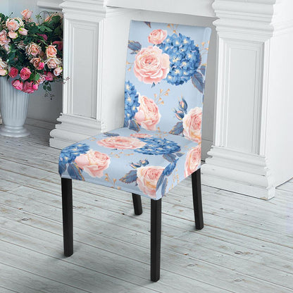 Hydrangea Pattern Print Design HD06 Dining Chair Slipcover-JORJUNE.COM
