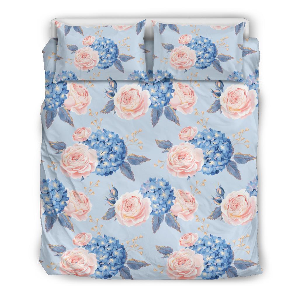 Hydrangea Pattern Print Design HD06 Duvet Cover Bedding Set-JORJUNE.COM