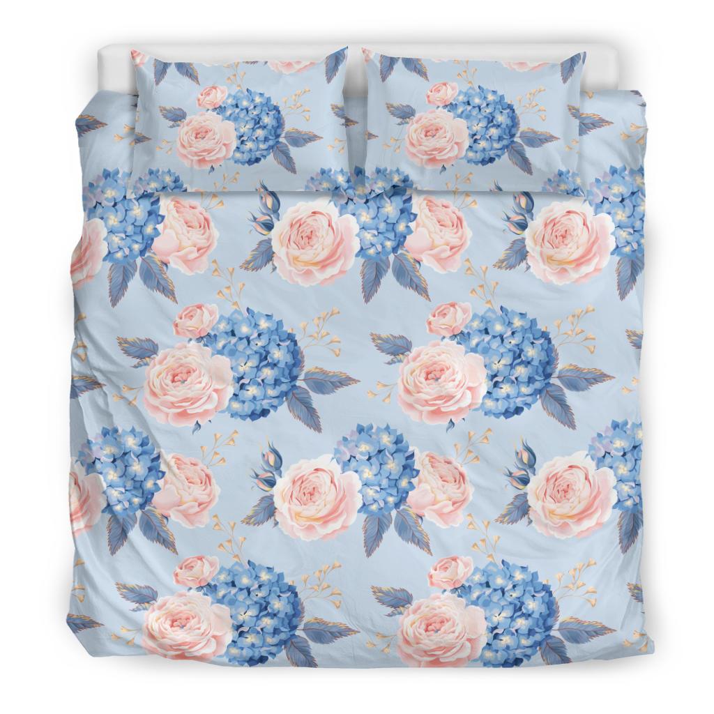 Hydrangea Pattern Print Design HD06 Duvet Cover Bedding Set-JORJUNE.COM