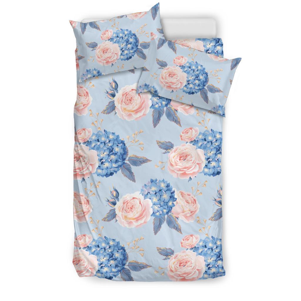 Hydrangea Pattern Print Design HD06 Duvet Cover Bedding Set-JORJUNE.COM