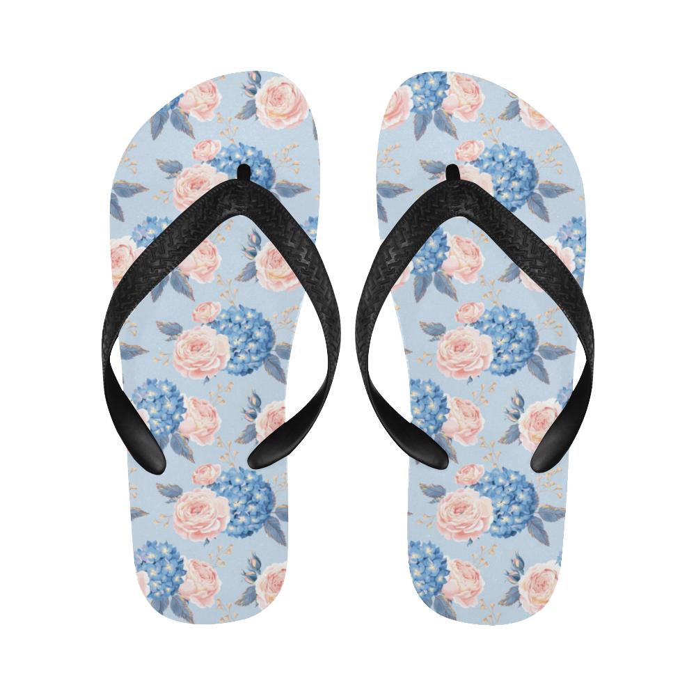 Hydrangea Pattern Print Design HD06 Flip Flops-JorJune