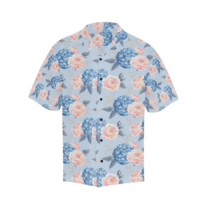 Hydrangea Pattern Print Design HD06 Men Hawaiian Shirt-JorJune