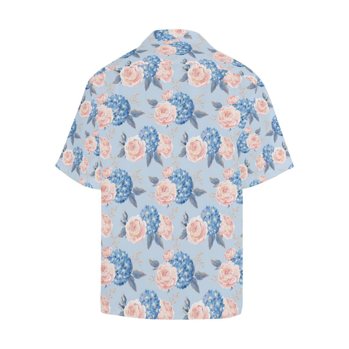 Hydrangea Pattern Print Design HD06 Men Hawaiian Shirt-JorJune