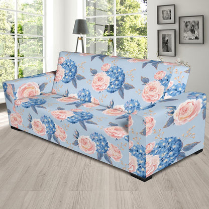 Hydrangea Pattern Print Design HD06 Sofa Slipcover-JORJUNE.COM