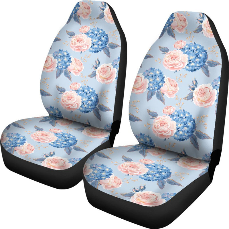 Hydrangea Pattern Print Design HD06 Universal Fit Car Seat Covers-JorJune