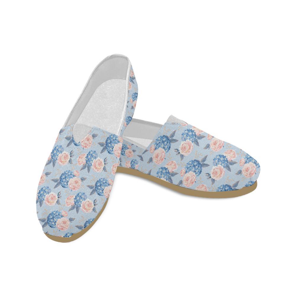 Hydrangea Pattern Print Design HD06 Women Casual Shoes-JorJune.com