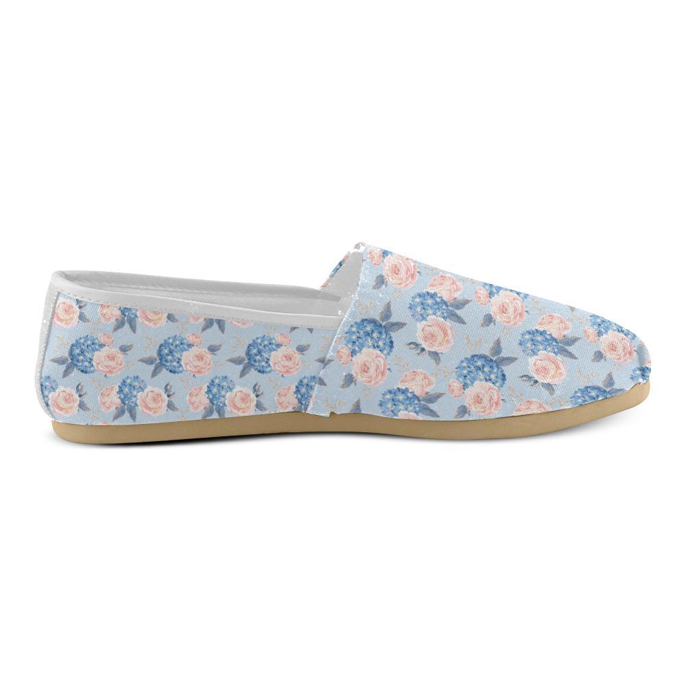 Hydrangea Pattern Print Design HD06 Women Casual Shoes-JorJune.com