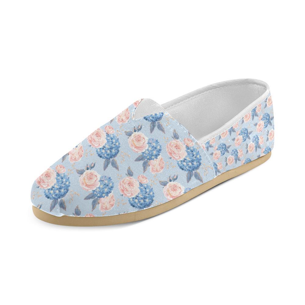 Hydrangea Pattern Print Design HD06 Women Casual Shoes-JorJune.com