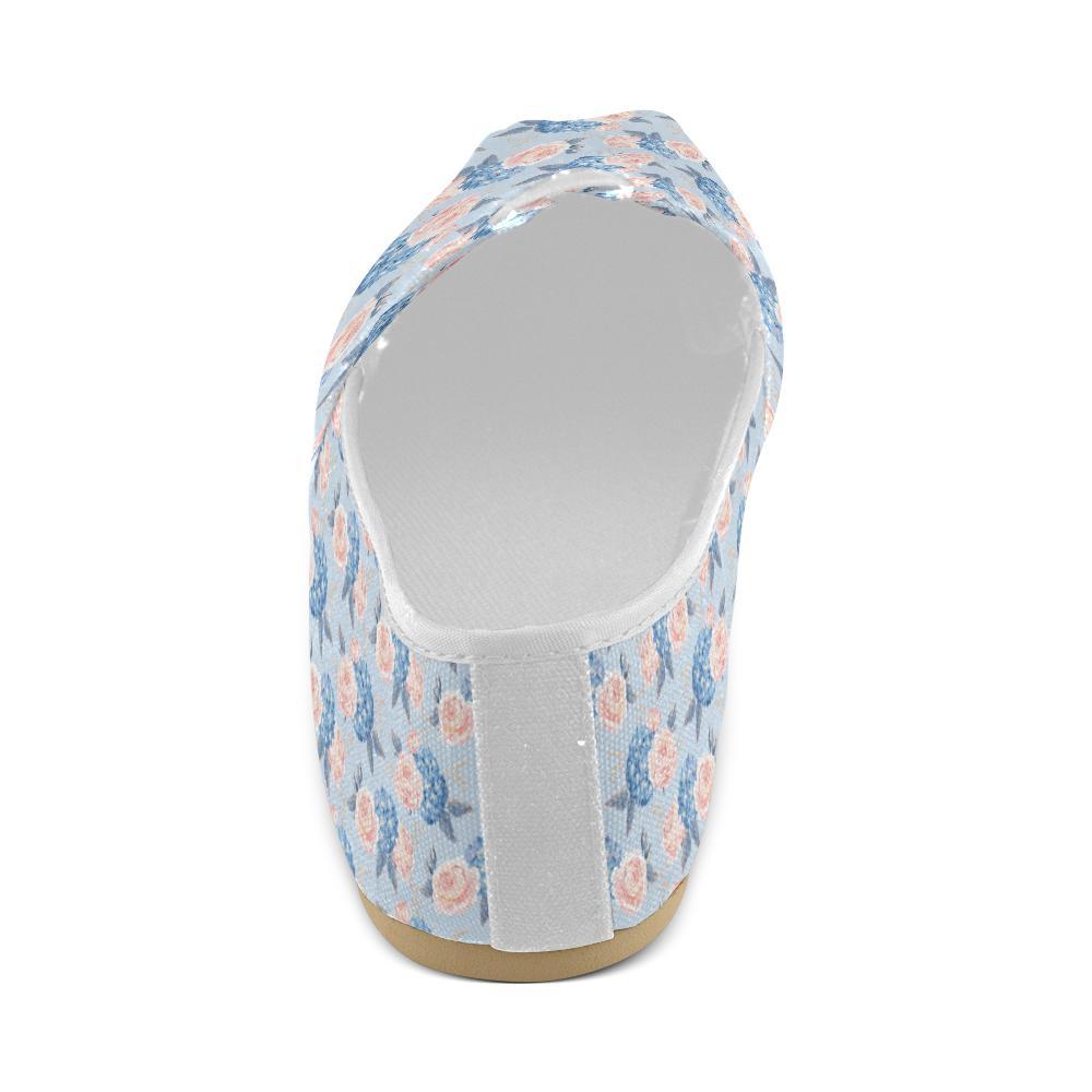 Hydrangea Pattern Print Design HD06 Women Casual Shoes-JorJune.com