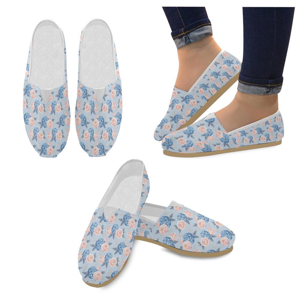 Hydrangea Pattern Print Design HD06 Women Casual Shoes-JorJune.com