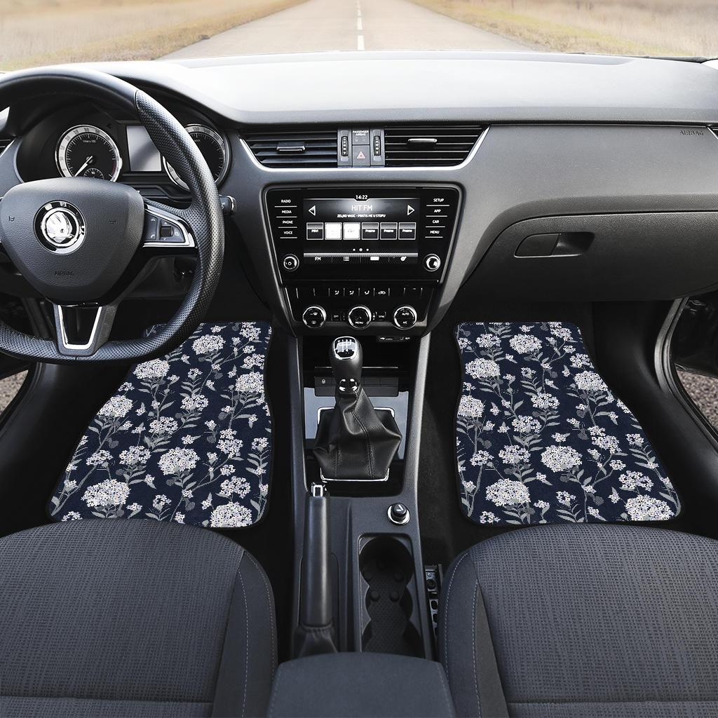 Hydrangea Pattern Print Design HD07 Car Floor Mats-JorJune