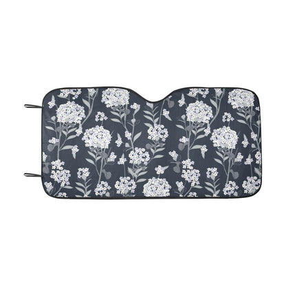 Hydrangea Pattern Print Design HD07 Car Sun Shade-JorJune
