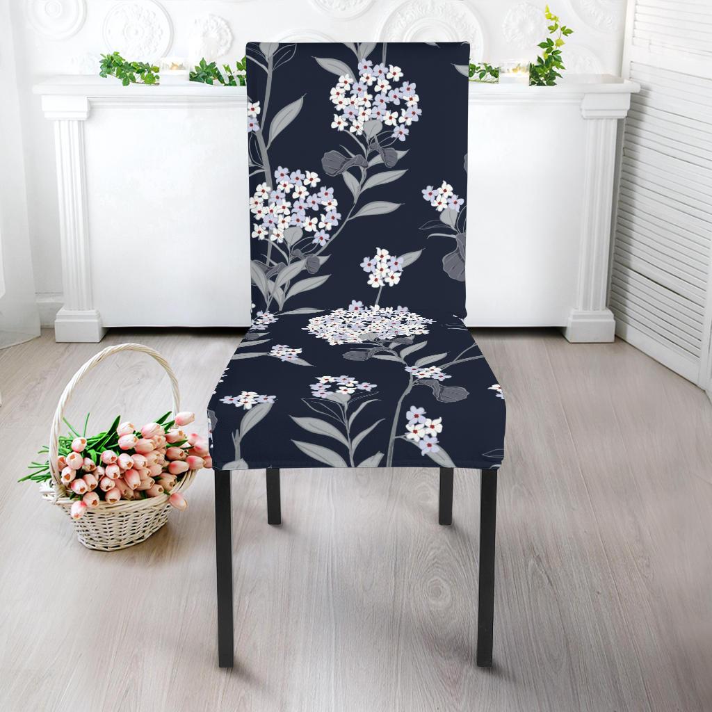 Hydrangea Pattern Print Design HD07 Dining Chair Slipcover-JORJUNE.COM