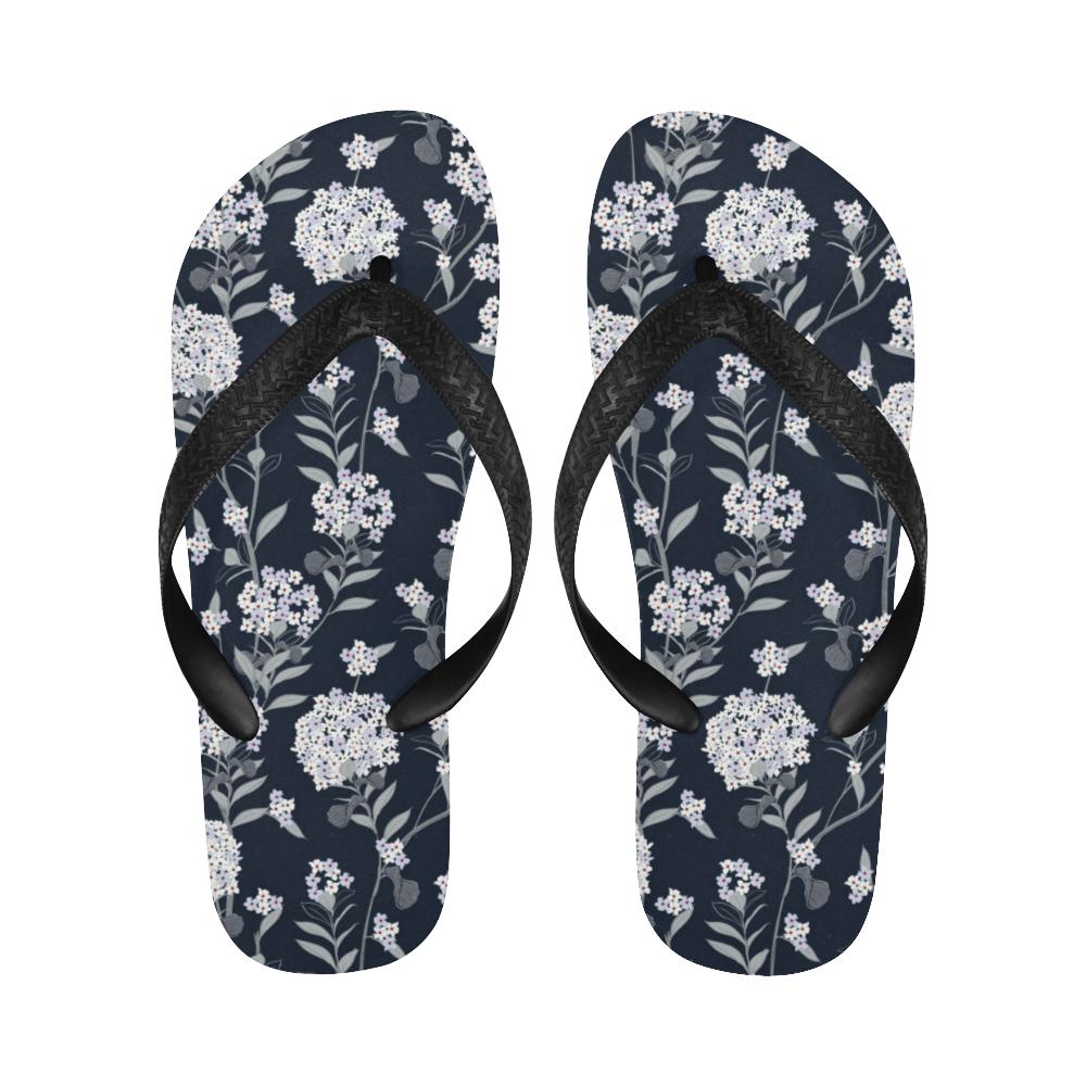 Hydrangea Pattern Print Design HD07 Flip Flops-JorJune