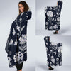 Hydrangea Pattern Print Design HD07 Hooded Blanket-JORJUNE.COM