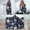 Hydrangea Pattern Print Design HD07 Hooded Blanket-JORJUNE.COM