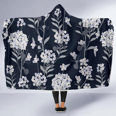 Hydrangea Pattern Print Design HD07 Hooded Blanket-JORJUNE.COM