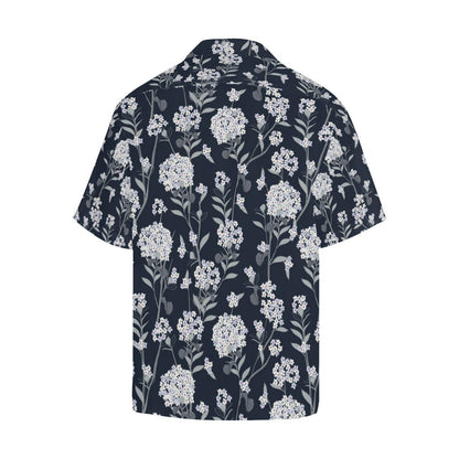 Hydrangea Pattern Print Design HD07 Men Hawaiian Shirt-JorJune