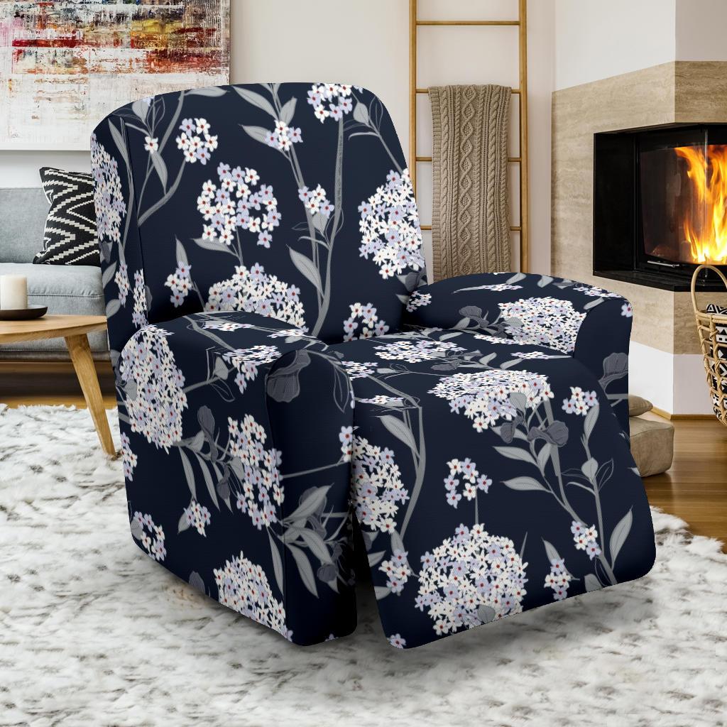 Hydrangea Pattern Print Design HD07 Recliner Slipcover-JORJUNE.COM