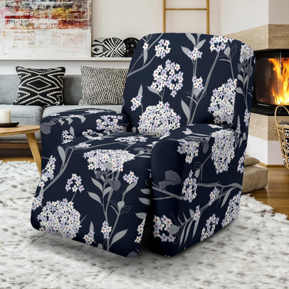 Hydrangea Pattern Print Design HD07 Recliner Slipcover-JORJUNE.COM