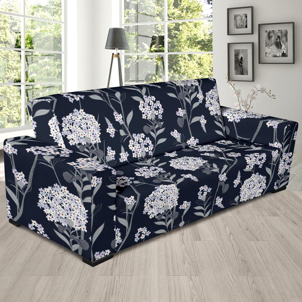 Hydrangea Pattern Print Design HD07 Sofa Slipcover-JORJUNE.COM