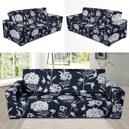 Hydrangea Pattern Print Design HD07 Sofa Slipcover-JORJUNE.COM