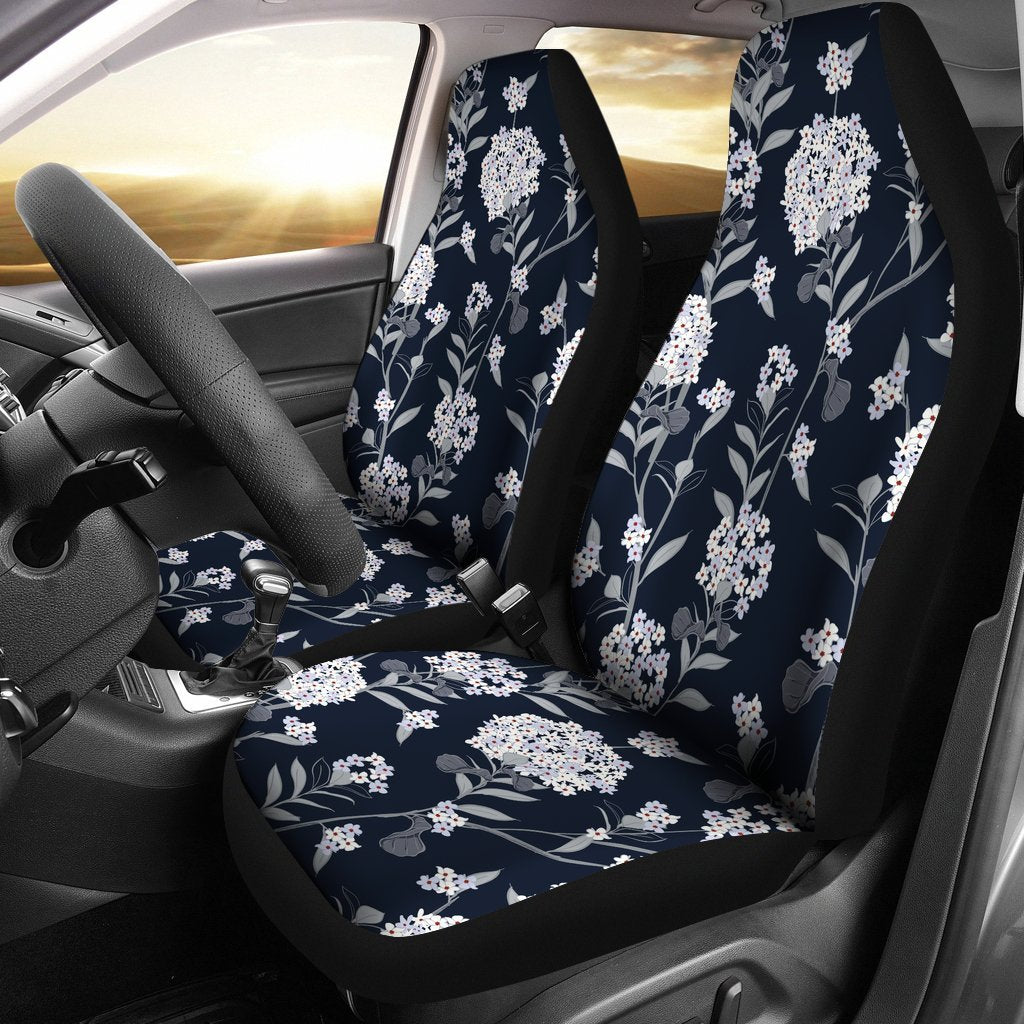 Hydrangea Pattern Print Design HD07 Universal Fit Car Seat Covers-JorJune