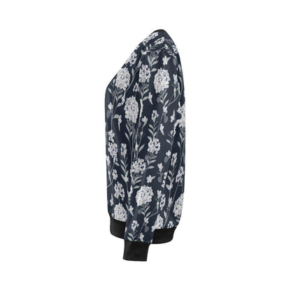 Hydrangea Pattern Print Design HD07 Women Long Sleeve Sweatshirt-JorJune