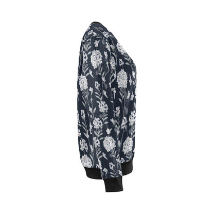 Hydrangea Pattern Print Design HD07 Women Long Sleeve Sweatshirt-JorJune