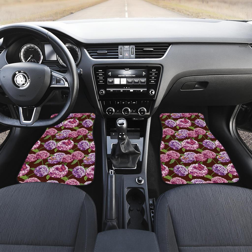 Hydrangea Pattern Print Design HD08 Car Floor Mats-JorJune
