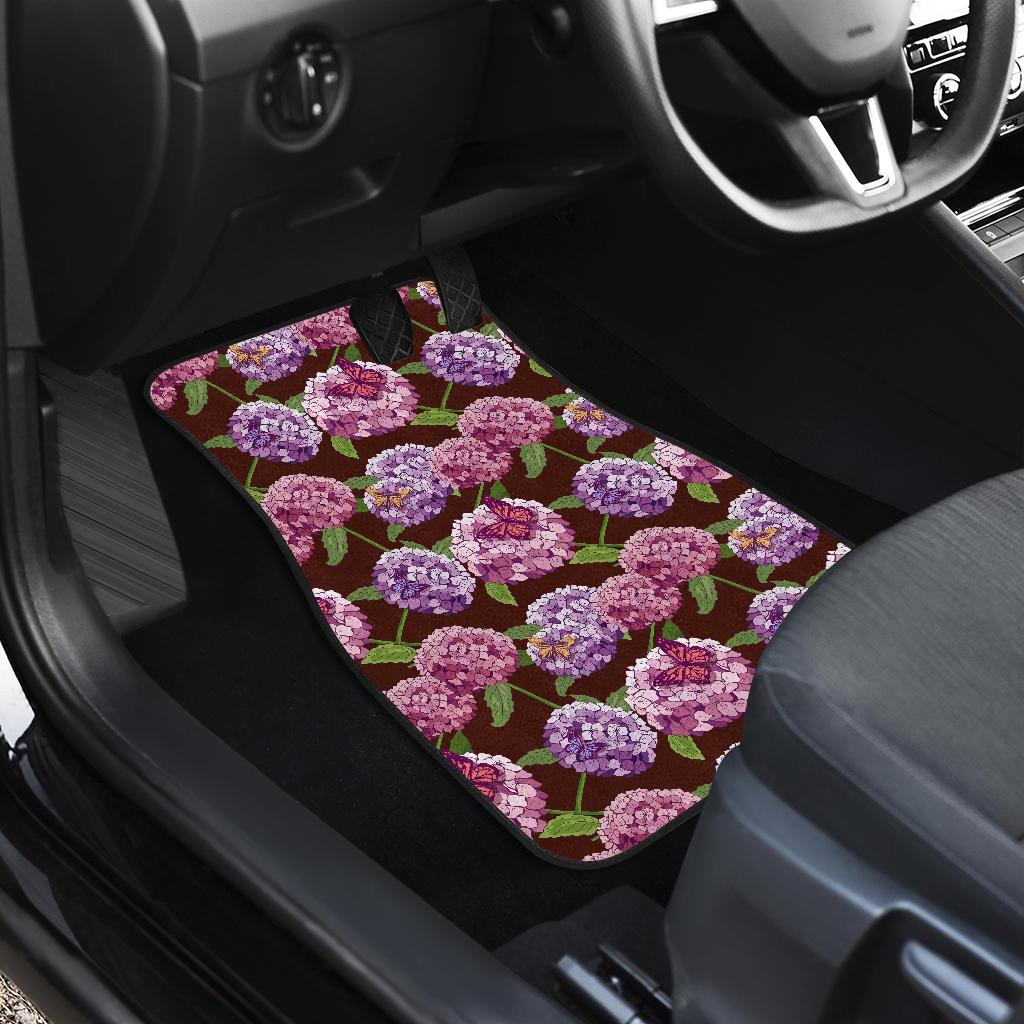 Hydrangea Pattern Print Design HD08 Car Floor Mats-JorJune