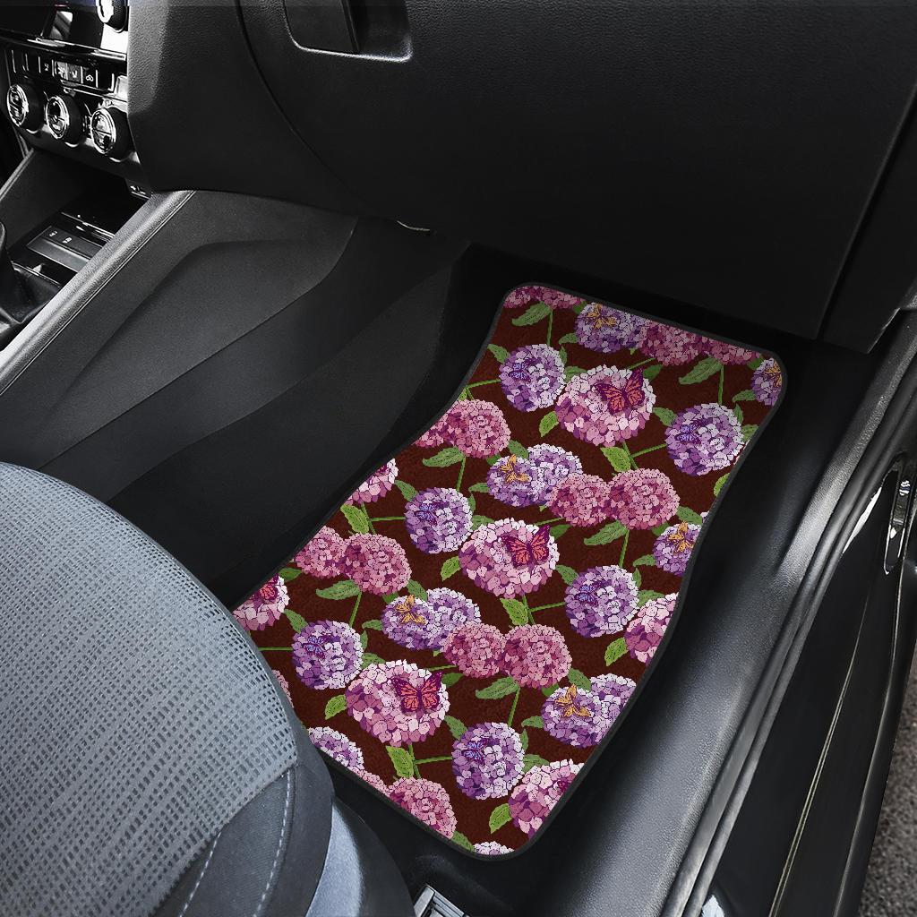 Hydrangea Pattern Print Design HD08 Car Floor Mats-JorJune