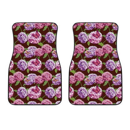 Hydrangea Pattern Print Design HD08 Car Floor Mats-JorJune