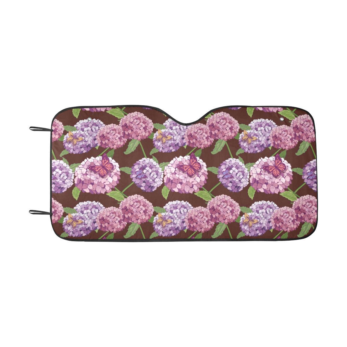 Hydrangea Pattern Print Design HD08 Car Sun Shade-JorJune