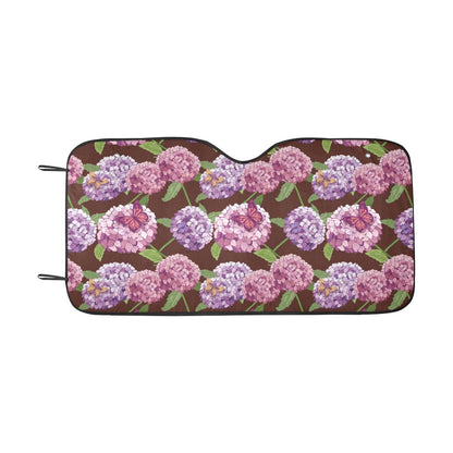 Hydrangea Pattern Print Design HD08 Car Sun Shade-JorJune
