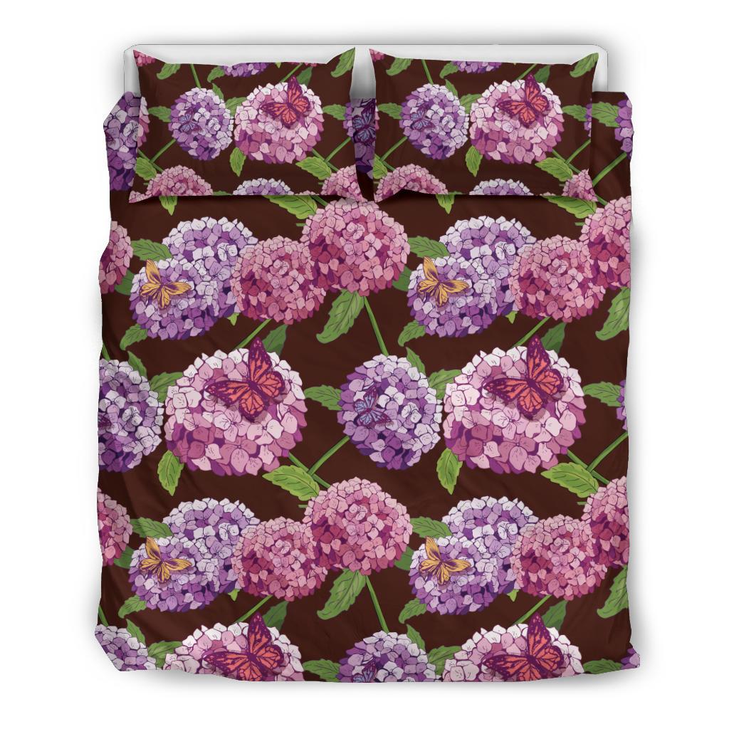 Hydrangea Pattern Print Design HD08 Duvet Cover Bedding Set-JORJUNE.COM