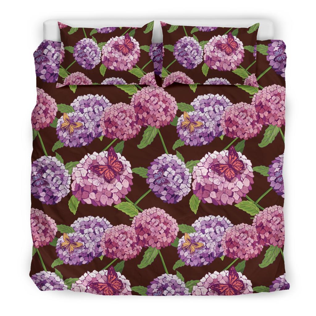 Hydrangea Pattern Print Design HD08 Duvet Cover Bedding Set-JORJUNE.COM