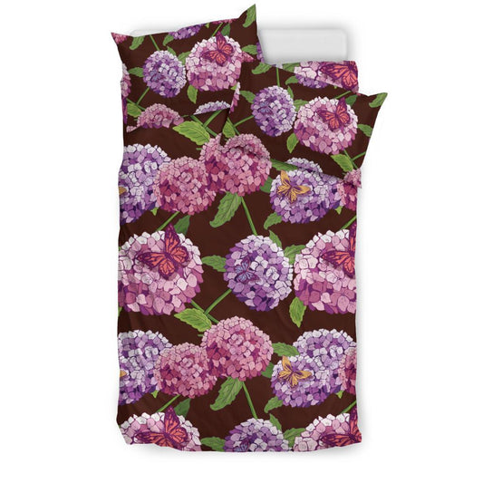 Hydrangea Pattern Print Design HD08 Duvet Cover Bedding Set-JORJUNE.COM