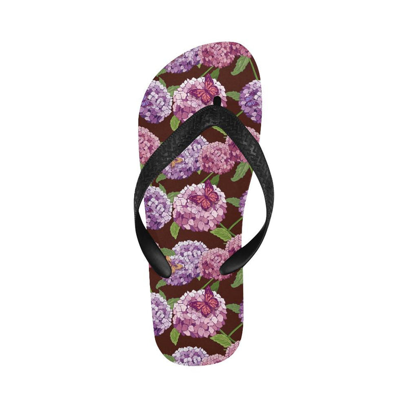 Hydrangea Pattern Print Design HD08 Flip Flops-JorJune