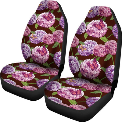 Hydrangea Pattern Print Design HD08 Universal Fit Car Seat Covers-JorJune