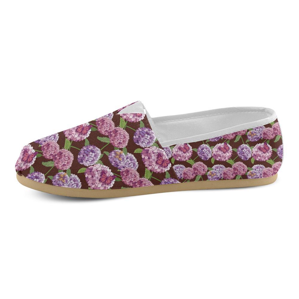 Hydrangea Pattern Print Design HD08 Women Casual Shoes-JorJune.com