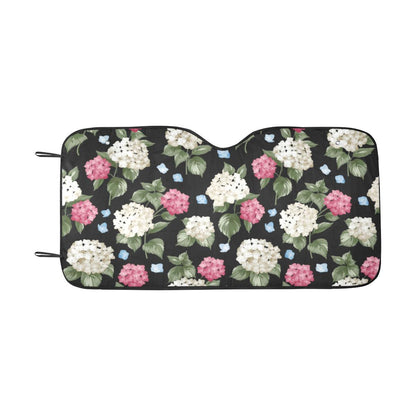 Hydrangea Pattern Print Design HD09 Car Sun Shade-JorJune