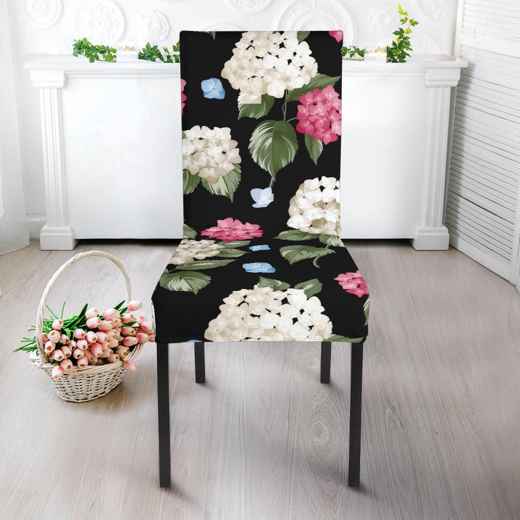 Hydrangea Pattern Print Design HD09 Dining Chair Slipcover-JORJUNE.COM