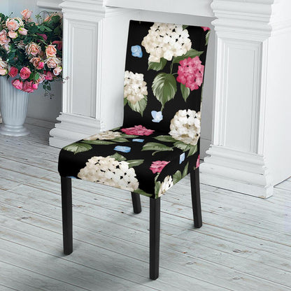 Hydrangea Pattern Print Design HD09 Dining Chair Slipcover-JORJUNE.COM