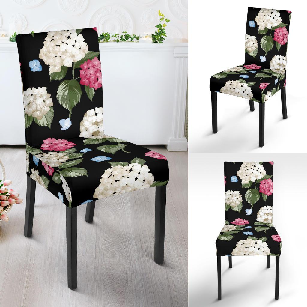 Hydrangea Pattern Print Design HD09 Dining Chair Slipcover-JORJUNE.COM
