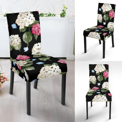 Hydrangea Pattern Print Design HD09 Dining Chair Slipcover-JORJUNE.COM