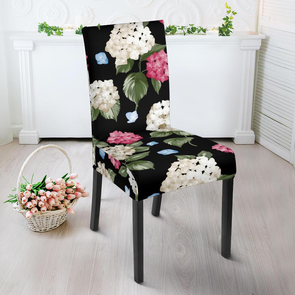 Hydrangea Pattern Print Design HD09 Dining Chair Slipcover-JORJUNE.COM